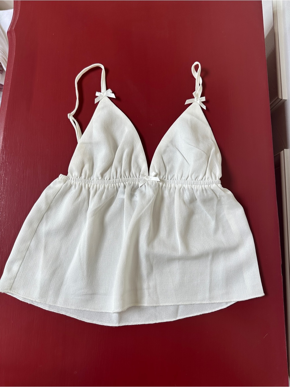Princess Polly White Baby Doll Bow Top